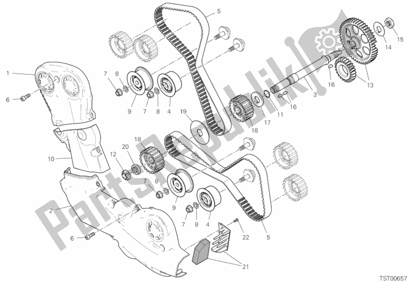 Toutes les pièces pour le Système De Chronométrage du Ducati Multistrada 950 S Touring 2019